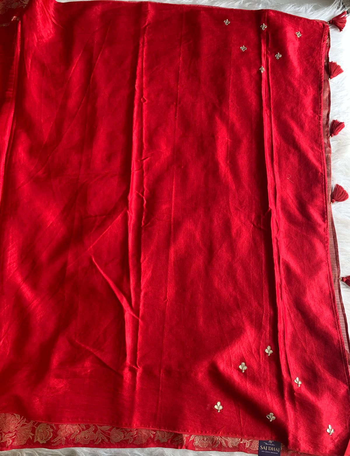 Red Kota Saree with Banarasi Weaving Border & Heavy Pallu 5907 14