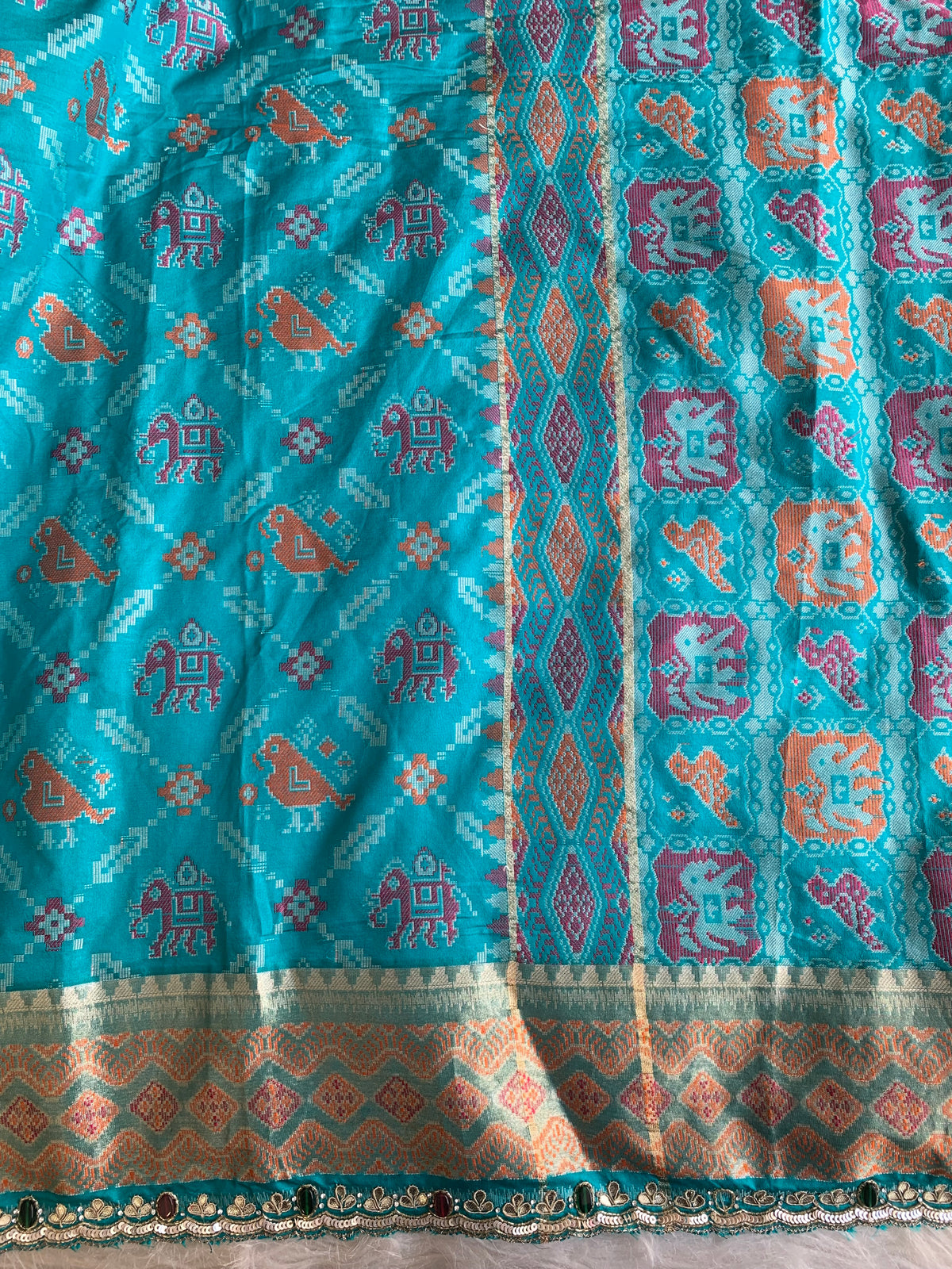 Patola Jewel Work Banarasi Saree 5901 09