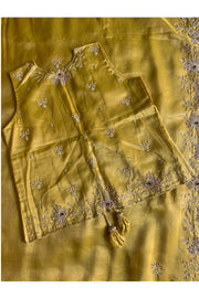 Mustard Kanchi Tissue Saree 5764 15
