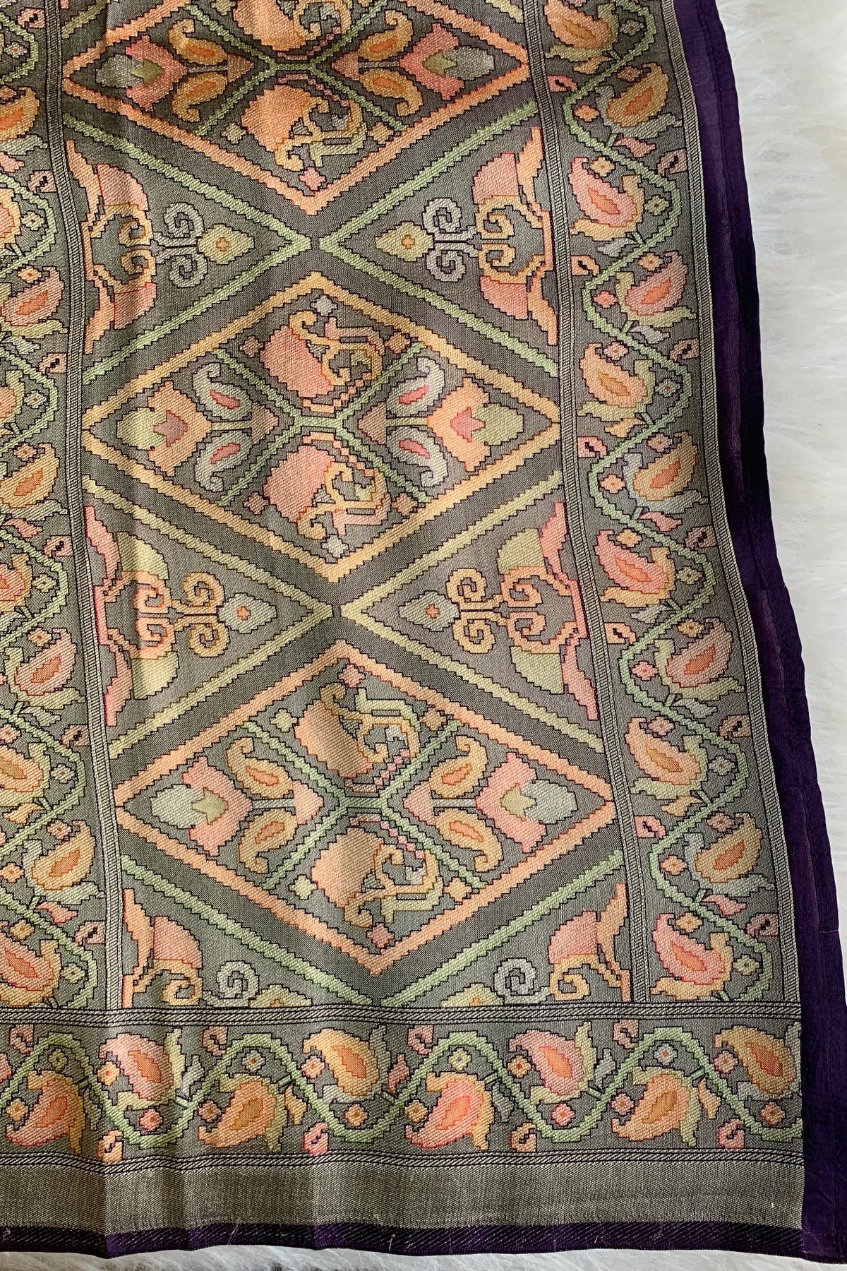 Beige Kanchi Banarasi Designer Saree 5563 05