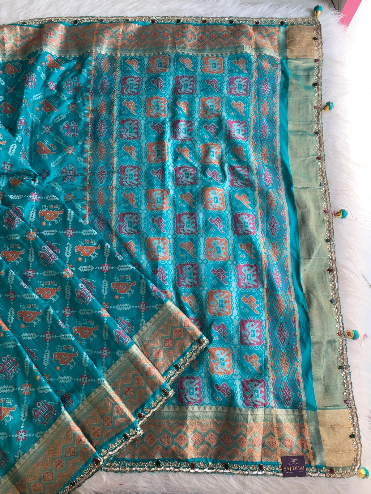 Patola Jewel Work Banarasi Saree 5901 09