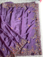 Silk Saree with Dori, Sequin & Thread Work 5915 01