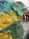 Yellow & Green Shaded Kora Silk Saree 5919 09