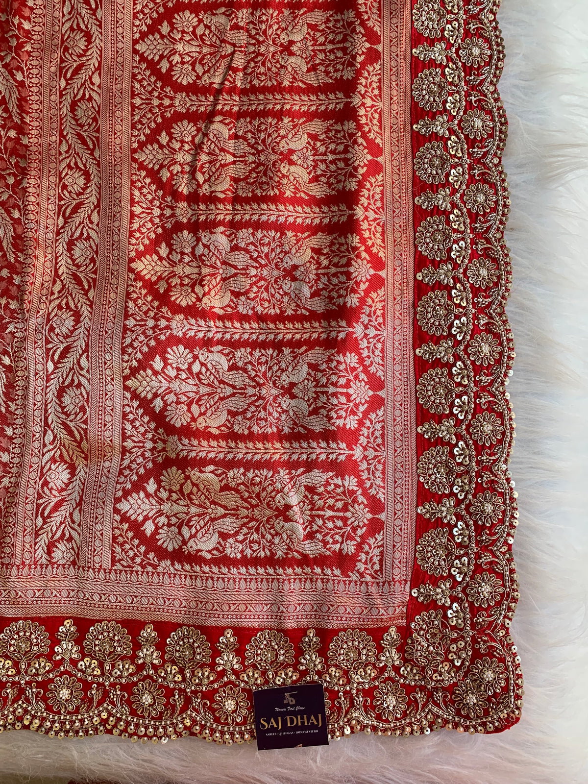 Red Karwa Chauth Kanchipuram Silk Saree 5875 05