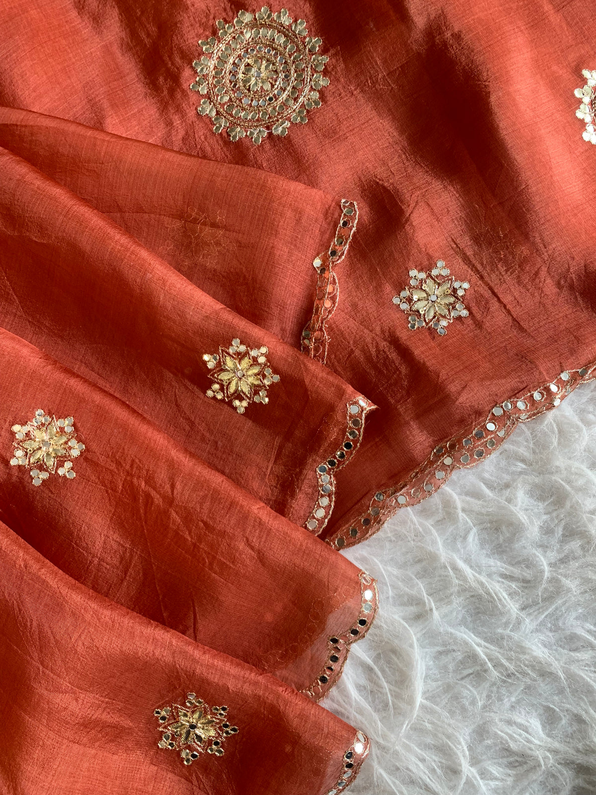 Kora Silk Saree with Gota 5919 05