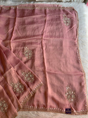 Pink Tissue Silk Saree 5891 11