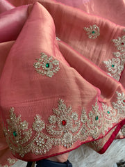Kanchi Tissue Saree with Jewel, Dori & Stone Work 5884 03