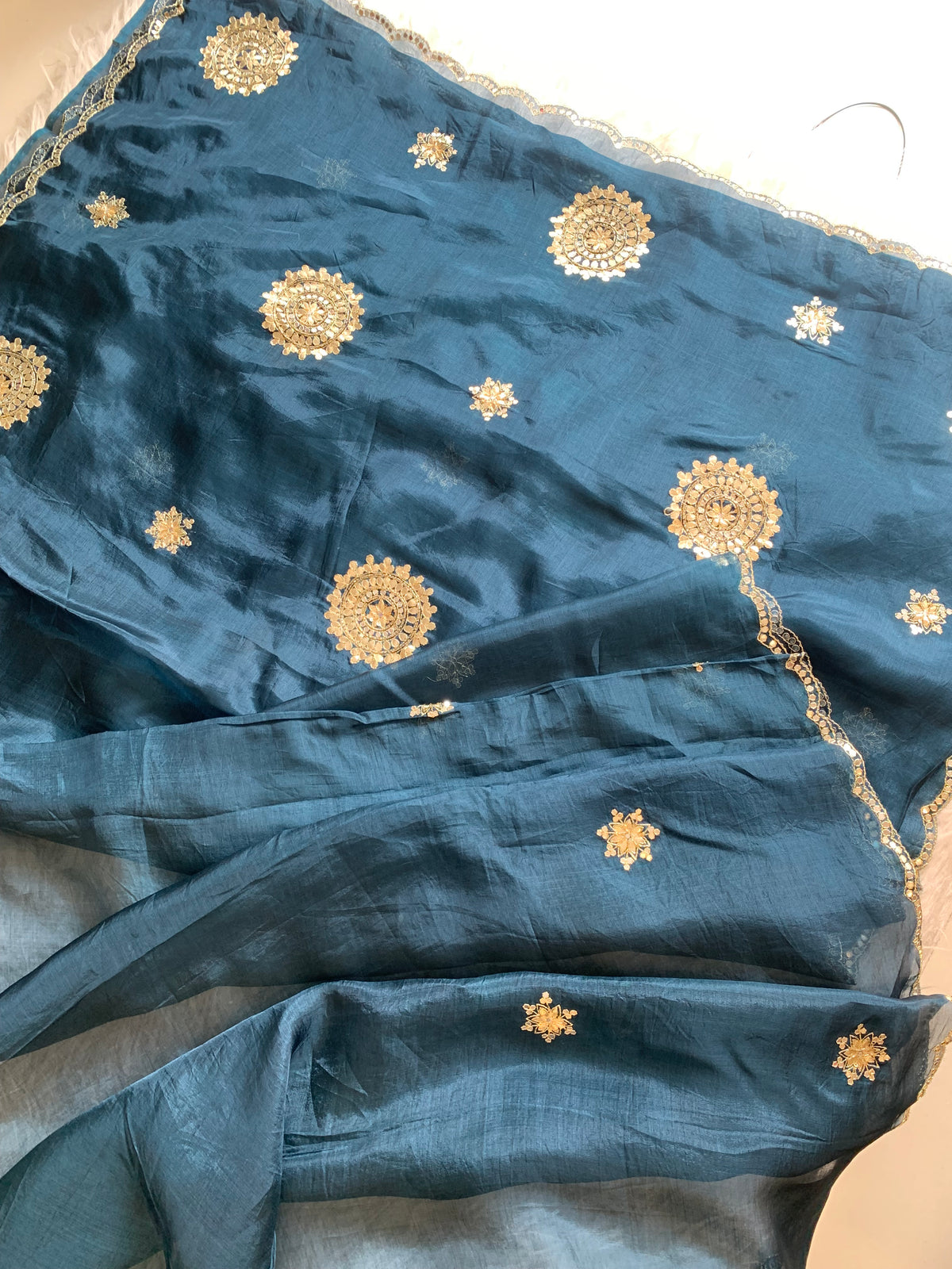 Kora Silk Saree with Gota 5919 05