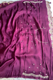 Purple Shaded Banarasi Silk Saree 5656 09