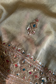 Beige Tissue Saree 5748 02