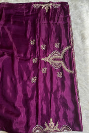Ethereal Wine Zardosi Saree 5068-02