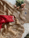 Organza Saree with Dori, Sequin, Pearl & Thread 5918 01