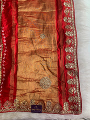 Red Bandhej Gaji Silk Saree with Gharchola 5885 04