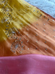 Multicolor Kora Silk Saree 5919 10