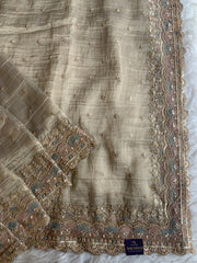 Crush Tissue Saree with Dori, Sequin & Bead Work 5915 18