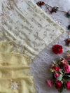 Ombre Habutai Silk Saree with Floral Appliqué, Cutdana & Zardosi Work 5901 06