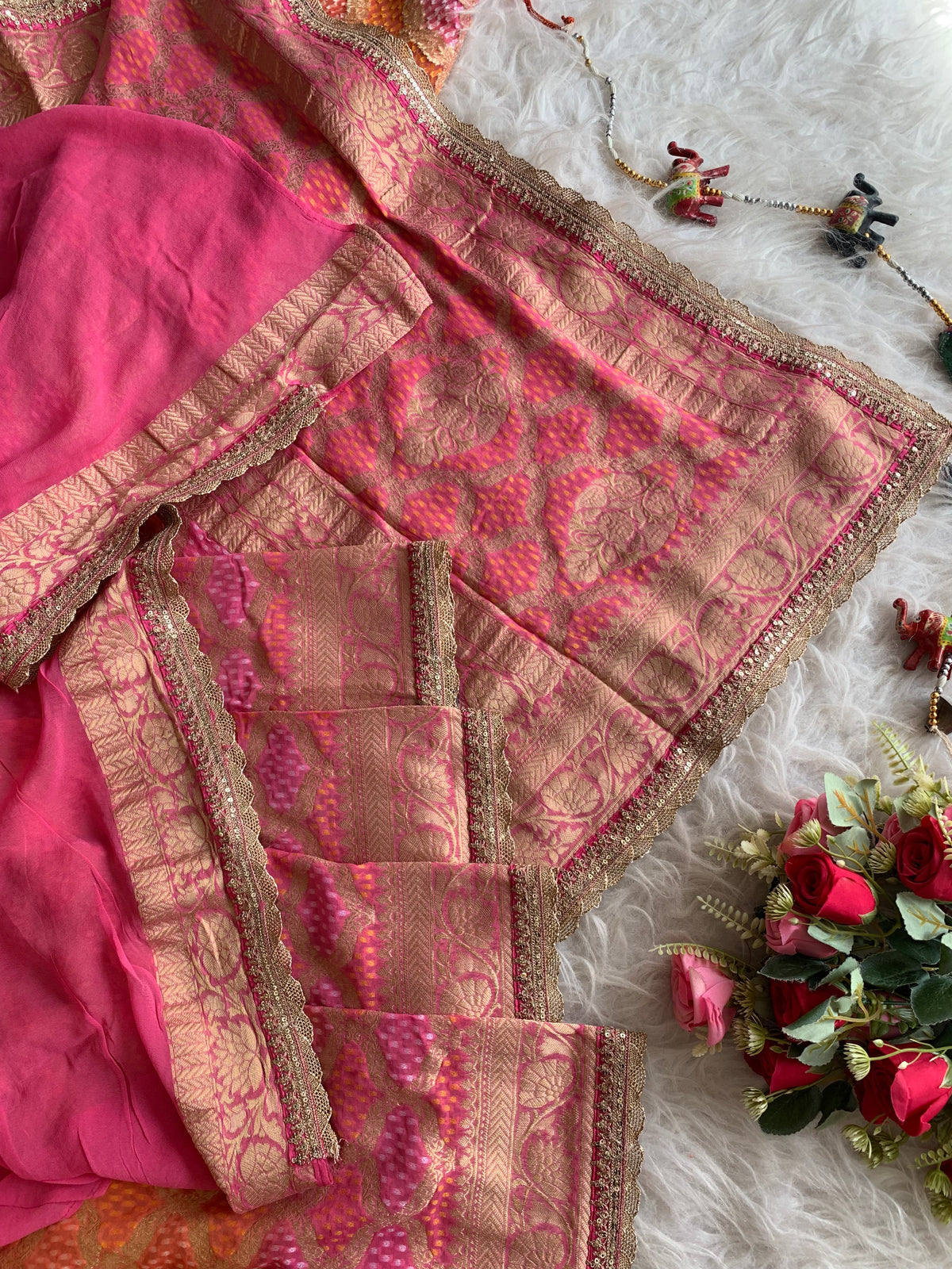 Patola Silk Saree with Banarasi Weaving 5912 02