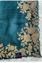 Kora Silk Saree Applique Border Work 5818 03 (PRE ORDER)