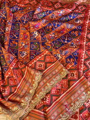 Multicolor Patola Silk Saree with Bird Motifs 5932 01