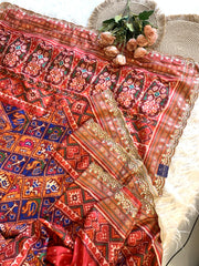 Multicolor Patola Silk Saree with Bird Motifs 5932 01