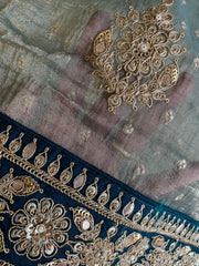Banarasi Saree with Dori, Gota, Sequin & Pearl Work 5929 01