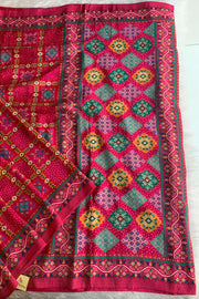Red Patola Design Banarasi Saree 5776 04