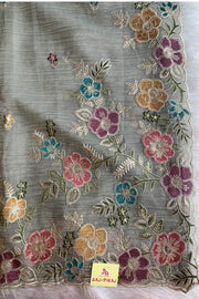 Crush Tissue Organza Floral Saree 5773 04