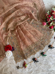 Crush Tissue Saree with Dori, Sequin & Bead Work 5915 18