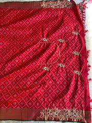 Red Patola Silk Saree 5882 05