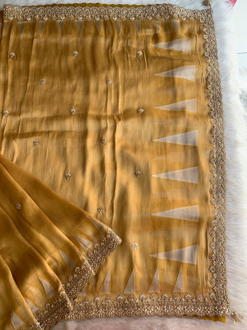 Mustard Kanjivaram Silk Saree 5881 01