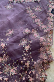Purple Lilac Tissue Saree 5817 03