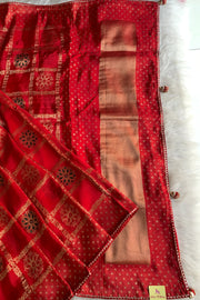 Red Gharchola Banarasi Saree 5763 10