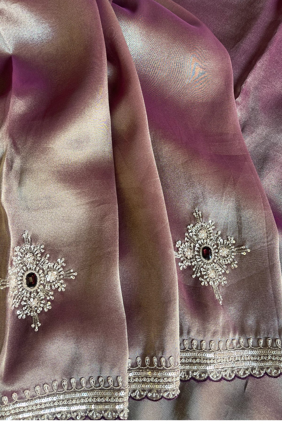 Tissue Silk Saree with Sequin, Cutdana, Pearls, Zardosi Work 5360 08
