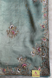 Mint Green Tissue Saree 5360 10