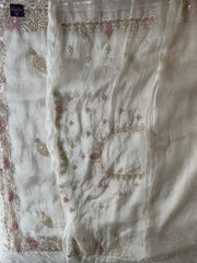 Organza Saree with Sequin, Pearl & Cutdana Work 5917 03
