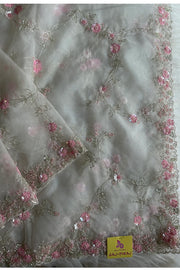 "Alia Bhatt met gala inspired Saree" jaal sequins Design Hand-Embroidered