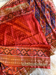 Multicolor Patola Silk Saree with Bird Motifs 5932 01