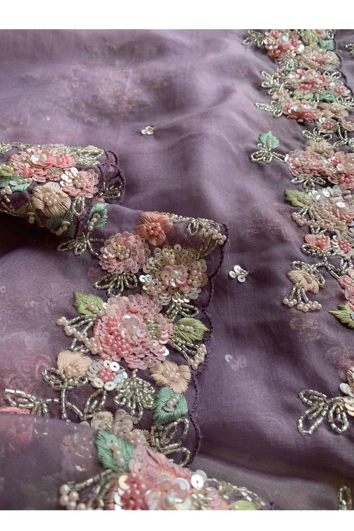 Purple Lilac Tissue Saree 5817 03