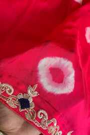 Habutai Silk Saree Tie Dye Design 5650 09
