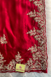 Pink Habutai Silk Saree 5639 04