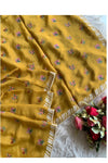 Mustard Yellow Chinnon Georgette Saree 5752 07