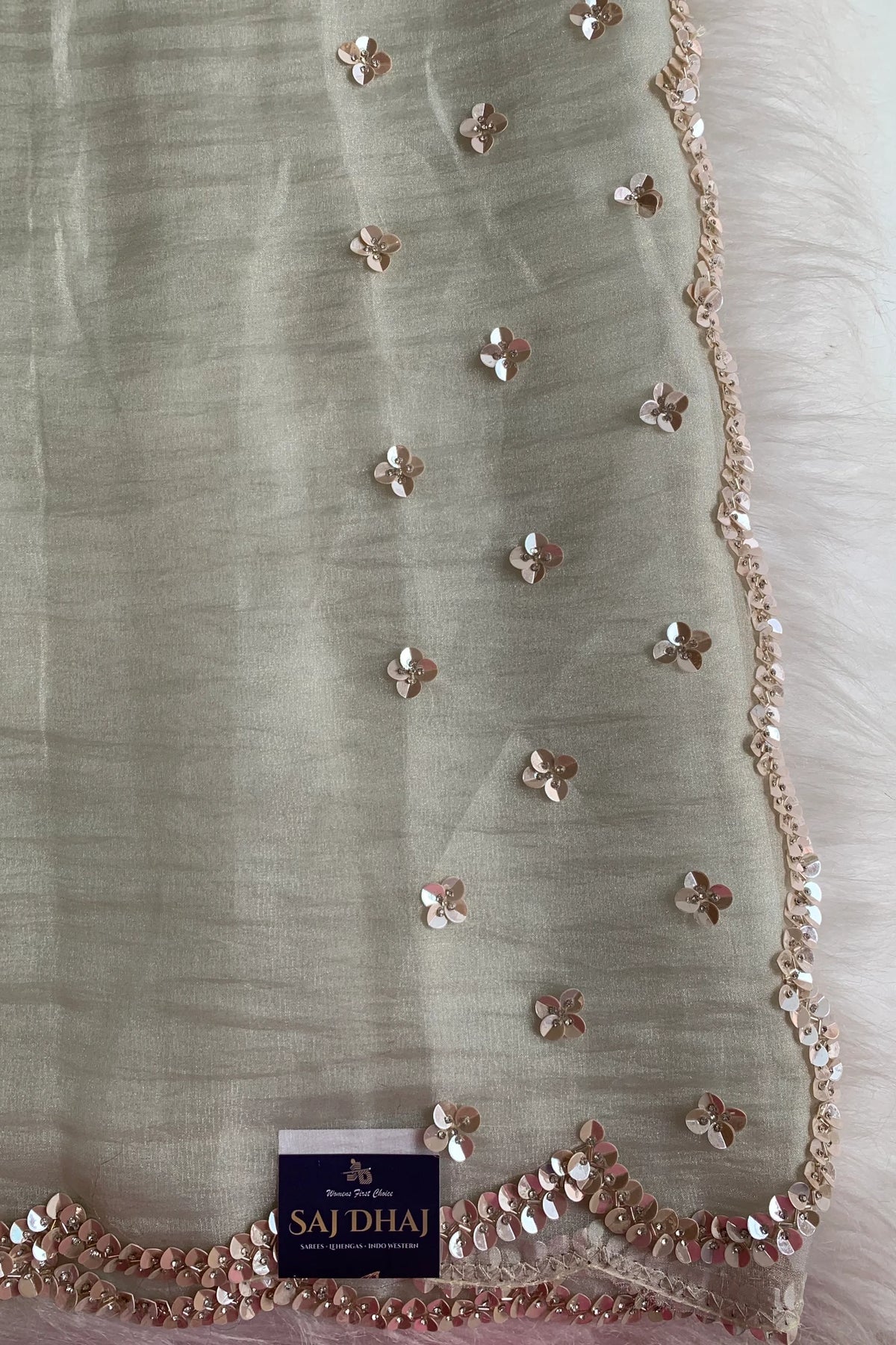 Ivory Crush Saree 5851 03