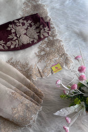 Off White Kora Organza Saree 5818 02 (PRE ORDER)
