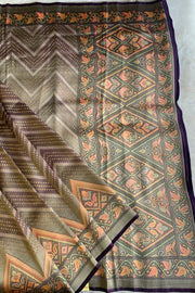 Beige Kanchi Banarasi Designer Saree 5563 05