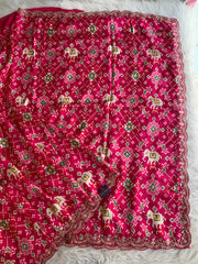 Pink Patola Modal Silk Saree with Elephant Motifs 5891 04