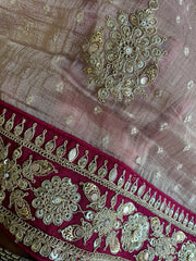 Banarasi Saree with Dori, Gota, Sequin & Pearl Work 5929 01