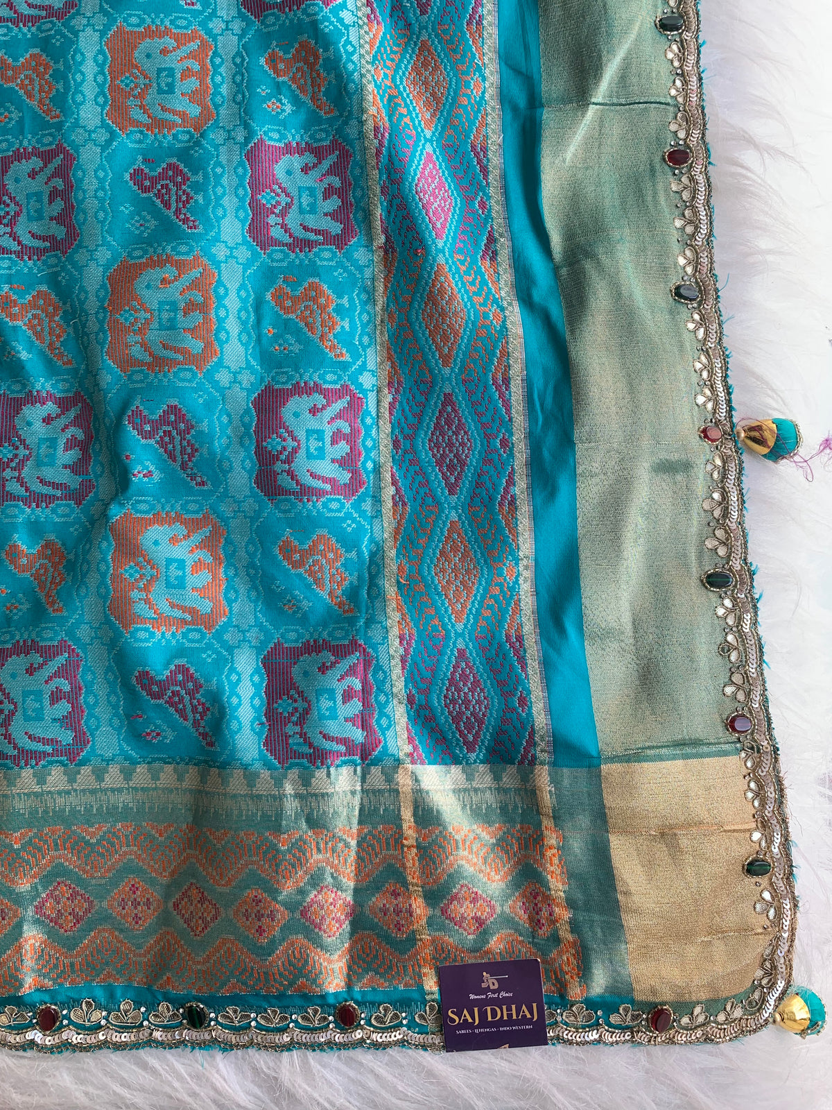 Patola Jewel Work Banarasi Saree 5901 09