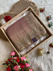 Crush Tissue Saree with Dori, Sequin & Bead Work 5915 18