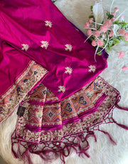 Pink Patola Silk Saree 5882 07