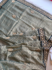 Banarasi Saree with Dori, Gota, Sequin & Pearl Work 5929 01
